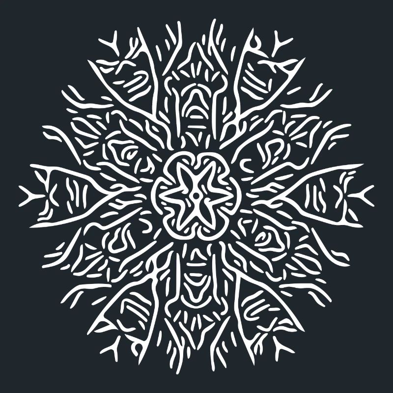 Mandala Blume Linien Abstrakt Form Muster