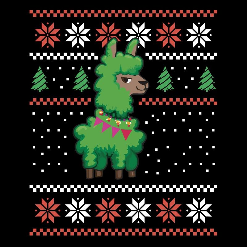Lama Alpaca Christmas Outfit