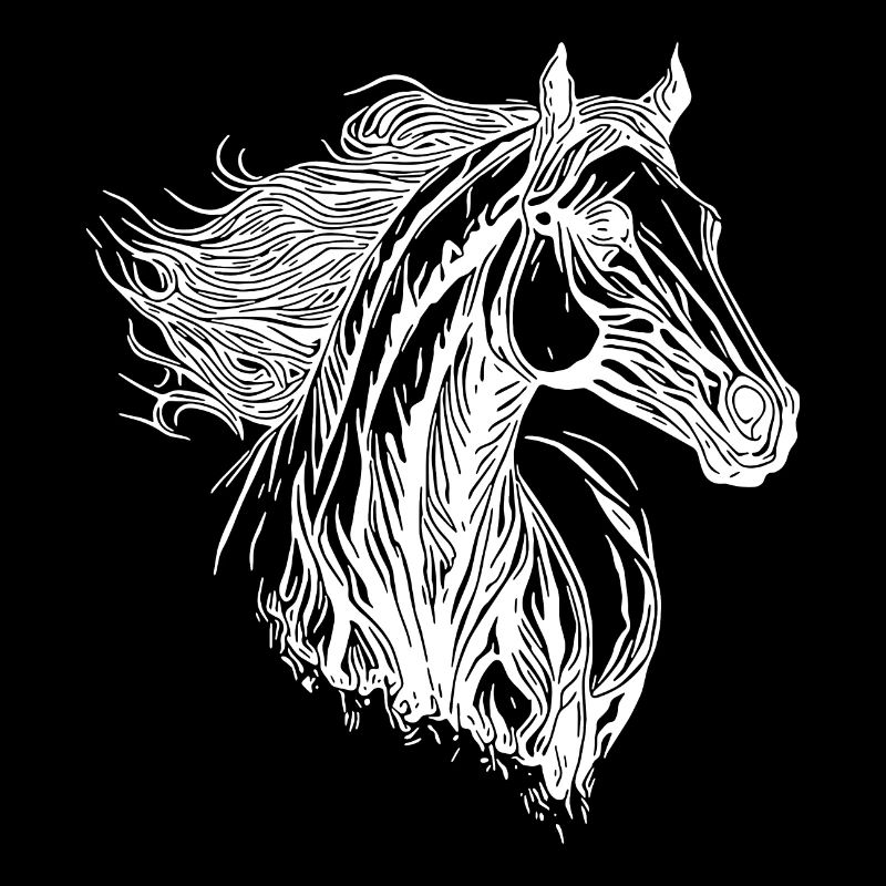 Stallion with elegant mane in the wind Horse Portrait