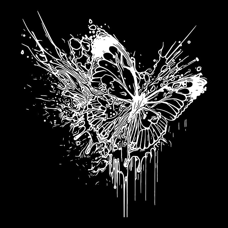 Style élégant de tatouage Butterfly Ink Splash