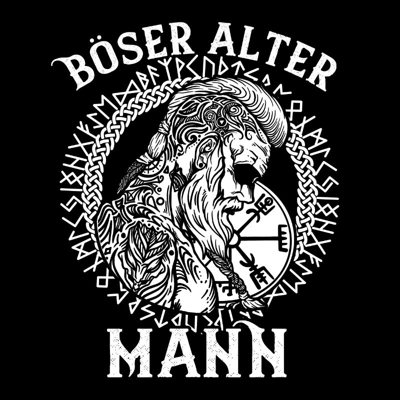 Böser alter Mann Wikinger Krieger Spruch