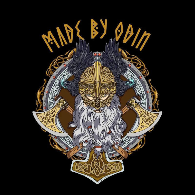Funny Viking saying with runes Made by Odin