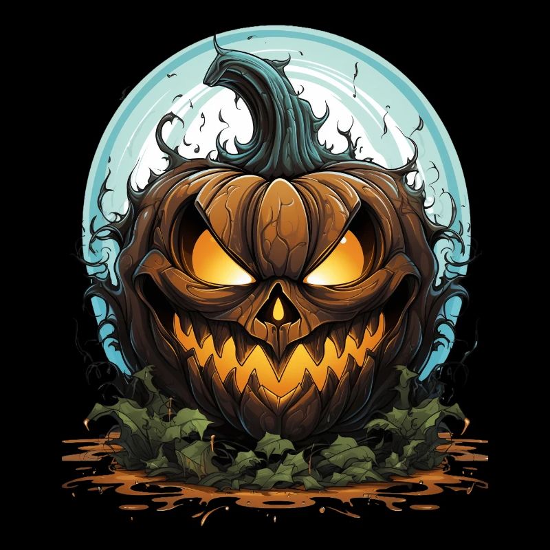 Scary Pumpkin Face I Spooky Halloween