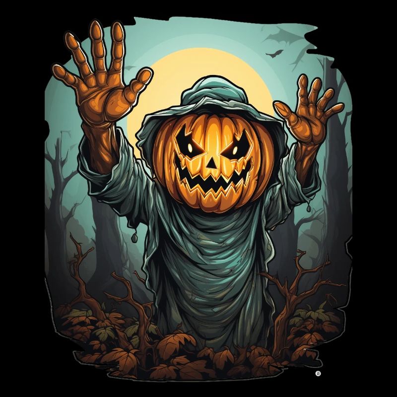 Halloween Emerging Hands Spooky Pumpkin
