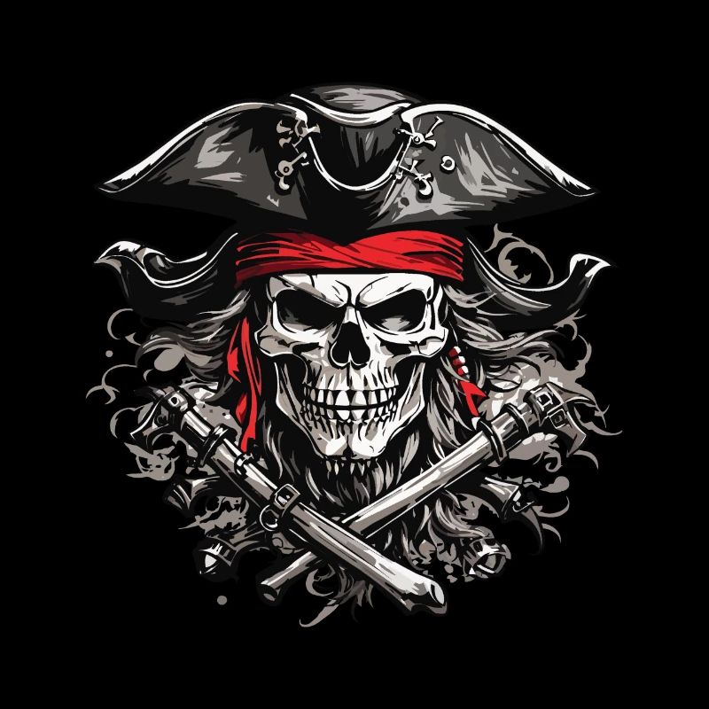 Jolly Roger Pirate Skull Party Halloween Design