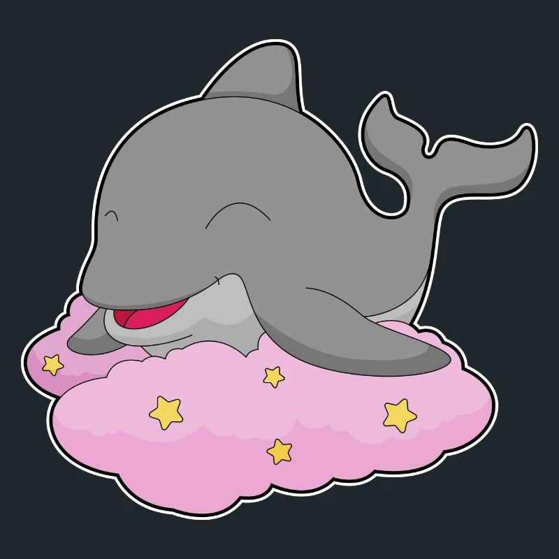 Delfin Wolken Sterne