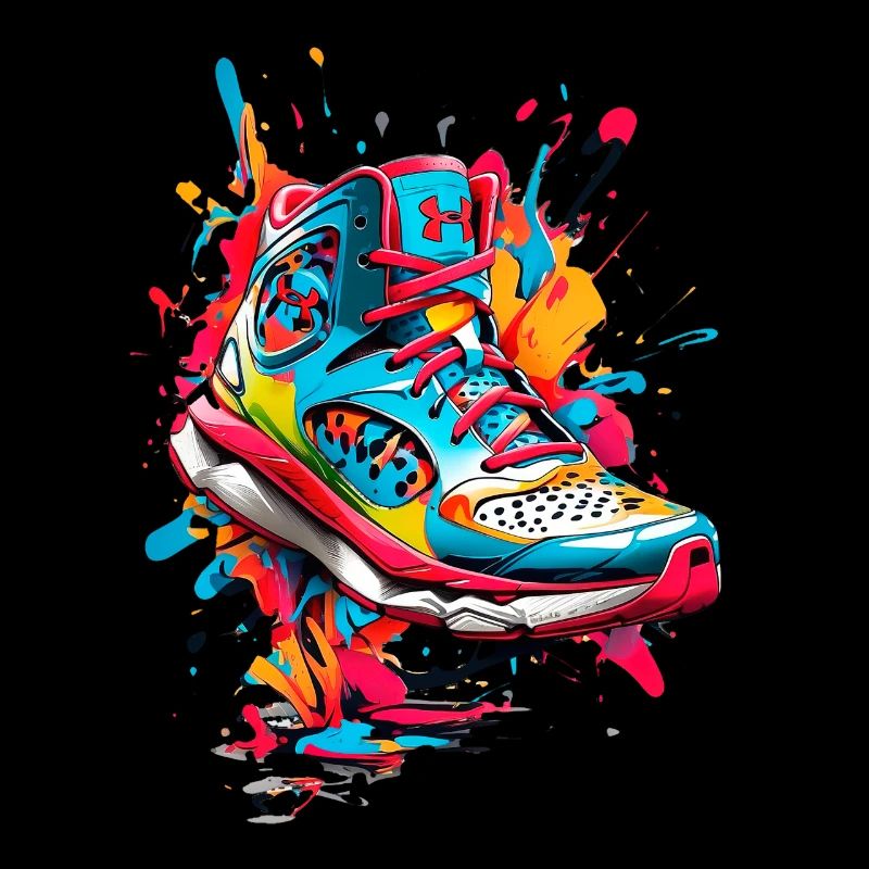 Sneaker graffiti coloré
