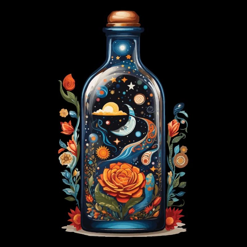 Floral Outer Space Boho Style Aesthetic