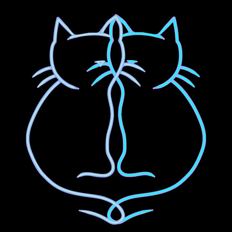 Chat Vintage Couple de chats Retro Vintage