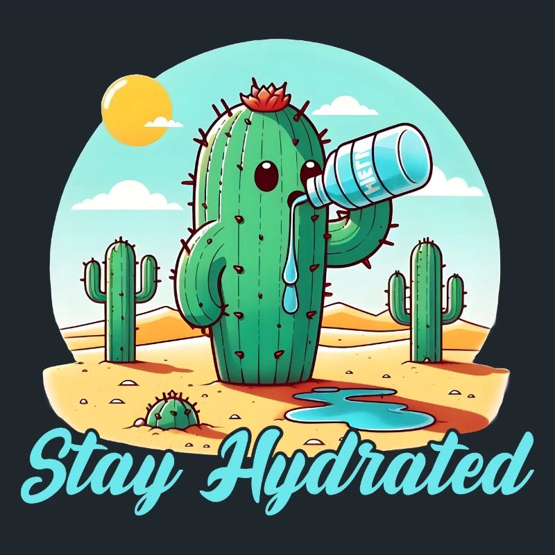 Cactus Restez hydraté