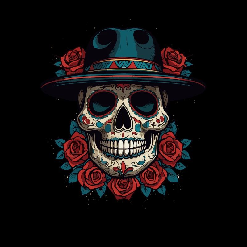 Dia De Muertos Mexiko Zuckerschädel Skull Design