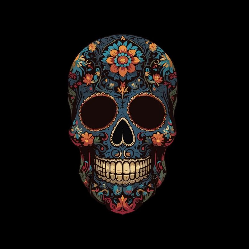 Dia De Muertos Skull Design Mexikanischer Feiertag