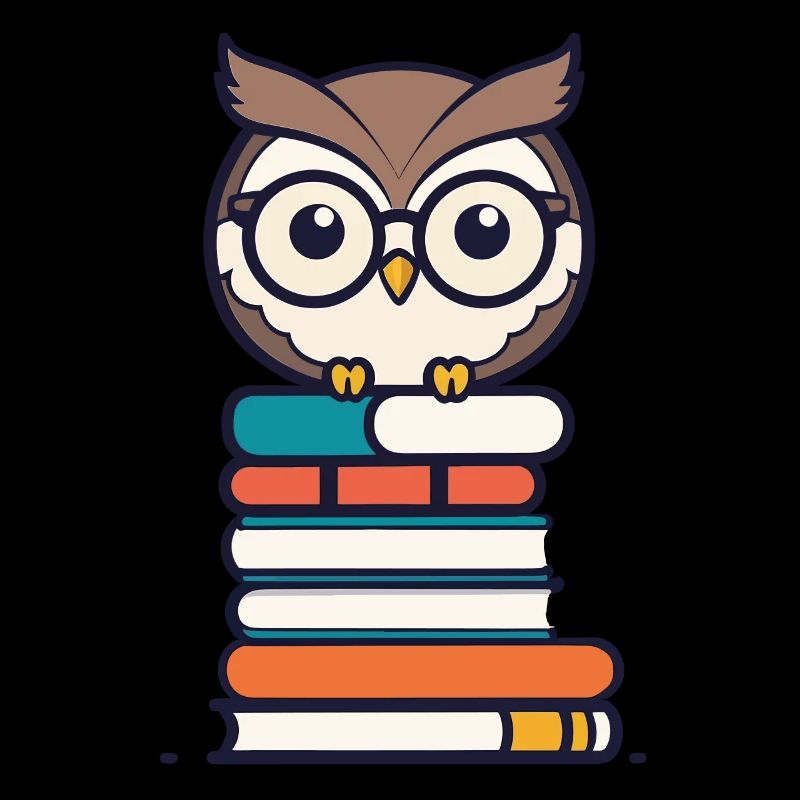 Bücher Eule Süße Buch Illustration Eulen Liebhaber