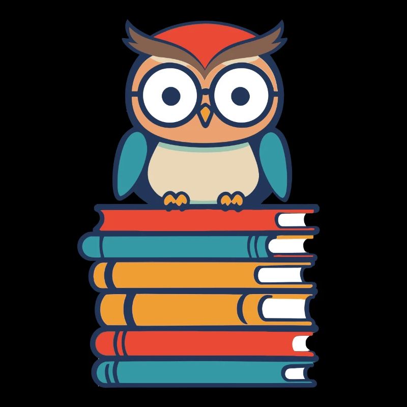 Livres Hibou mignon rat de bibliothèque rat de bibliothèque rat de bibliothèque