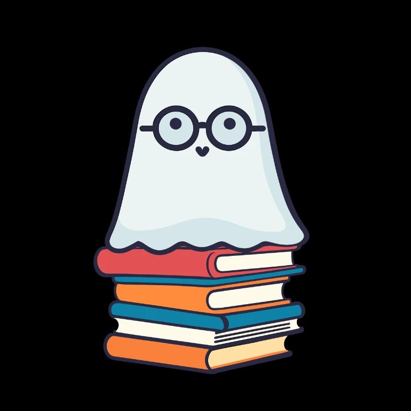 Buchliebhaber Stil Kleiner Bücher Geist Halloween