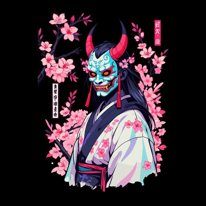 Oni Samurai Vaporwave Aesthetic Japan Kultur