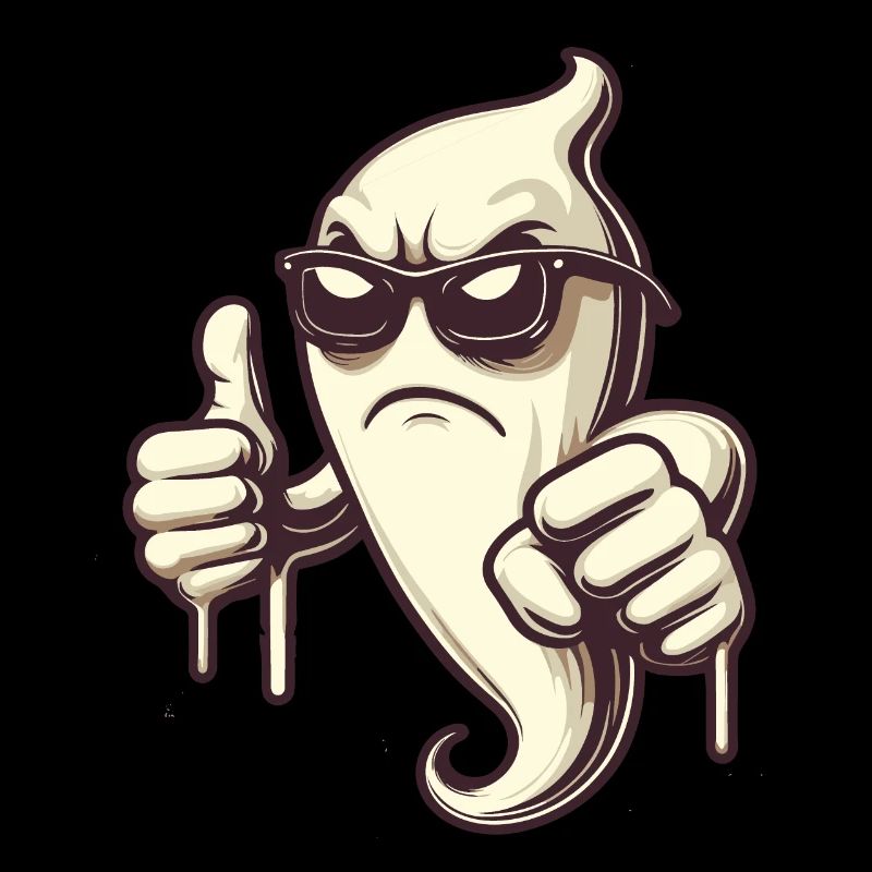 Cool Ghost Gives Proper Respect Halloween