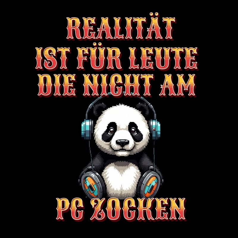 Niedlicher Panda Gaming Zocker Computer PC