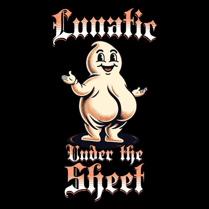 Lunatique sous la feuille Funny Ghost Design