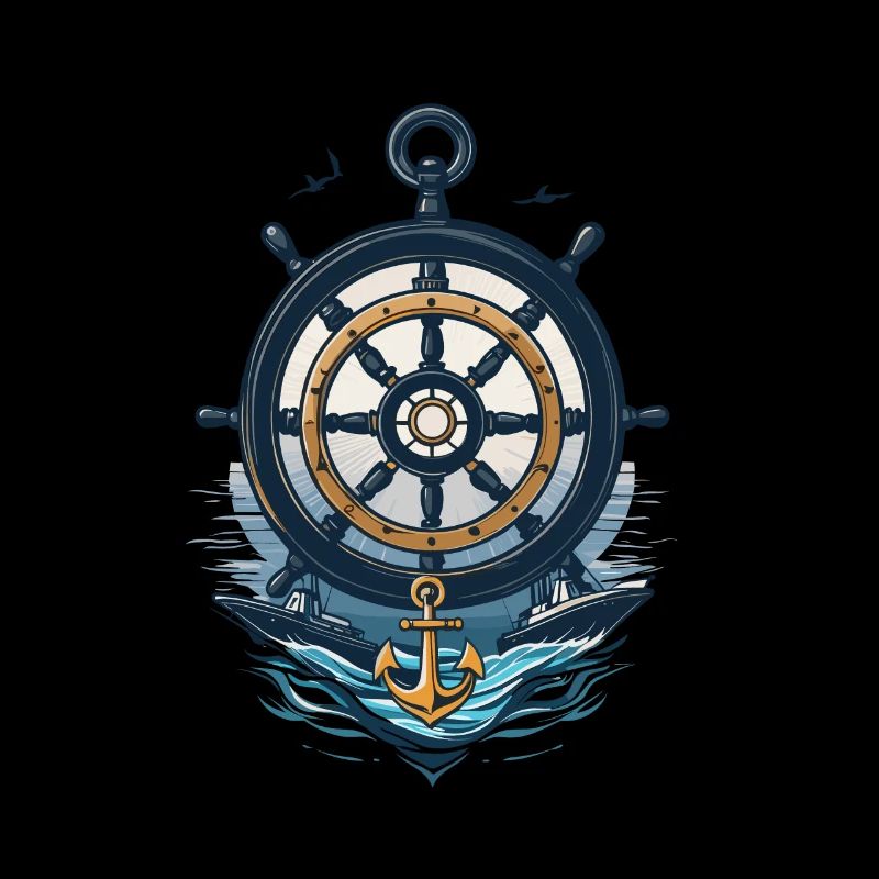 Captain Steering Wheel and Anchor Adventure