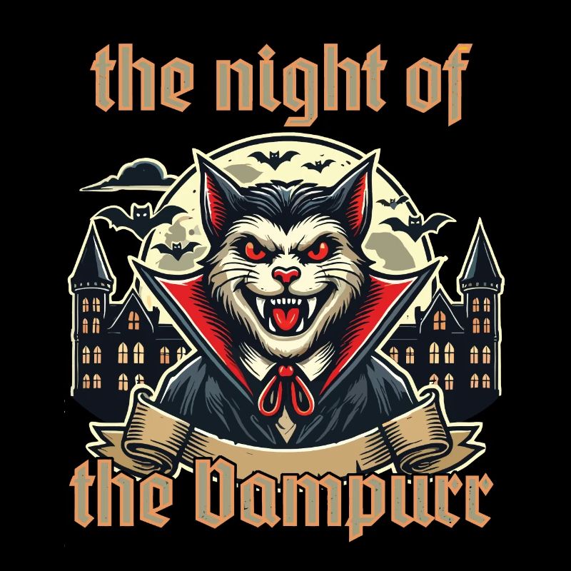Vampir Katze Nacht Des Dampfurs