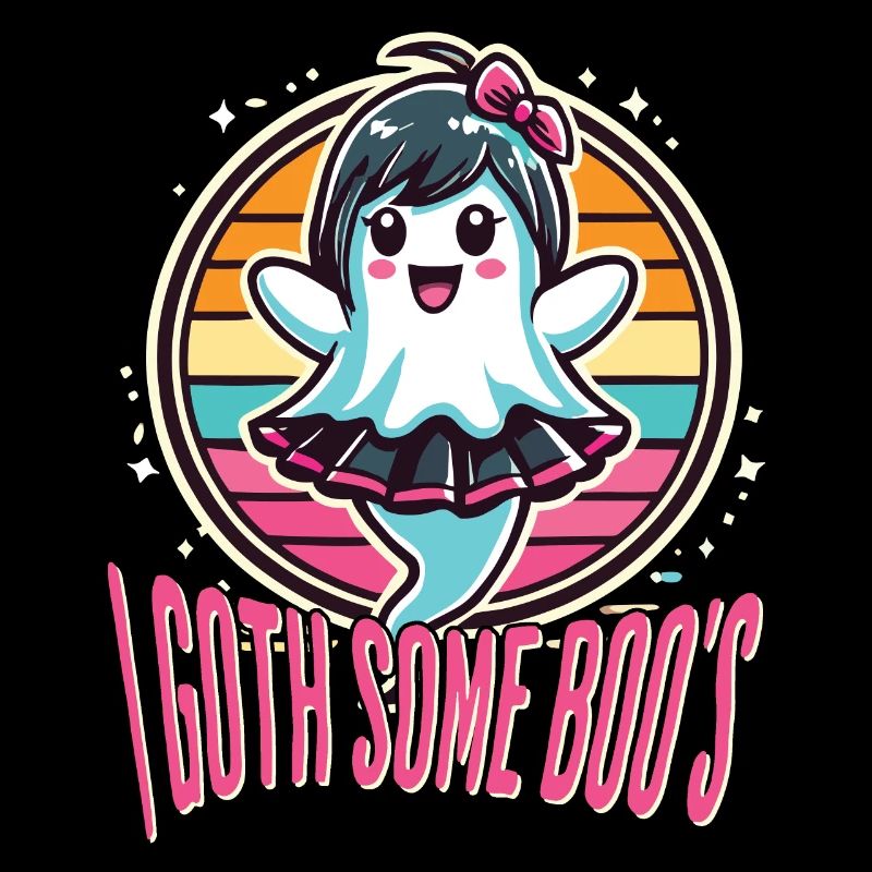 Halloween Goth Mädchen Ich Habe Boo's