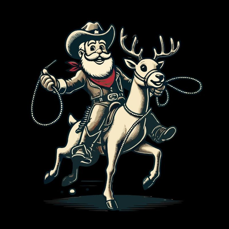 Aventure du cavalier cow-boy du Père Noël