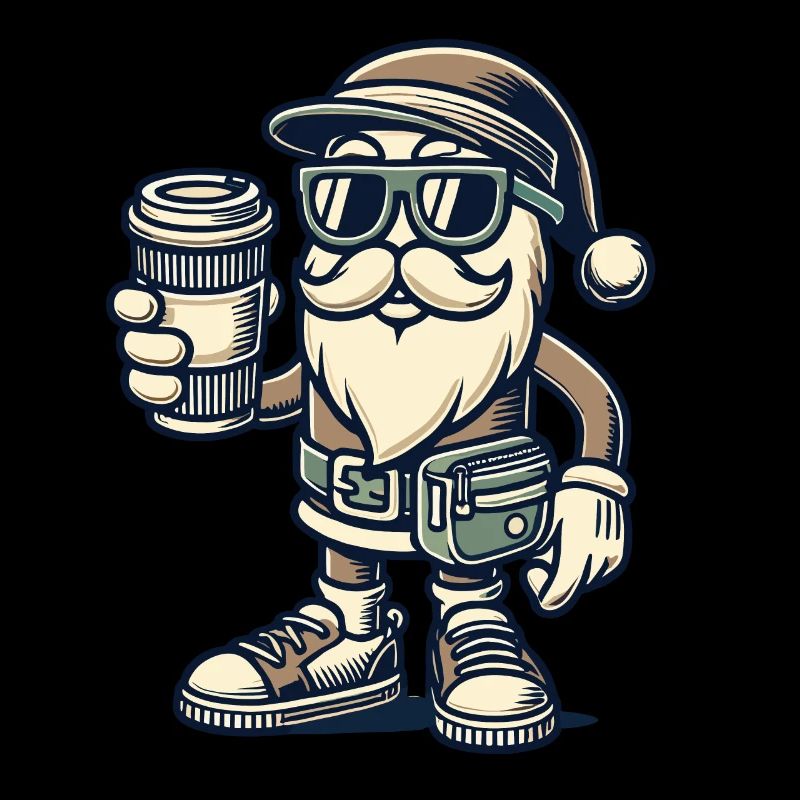 Schnösel Weihnachtsmann Mit Kaffee