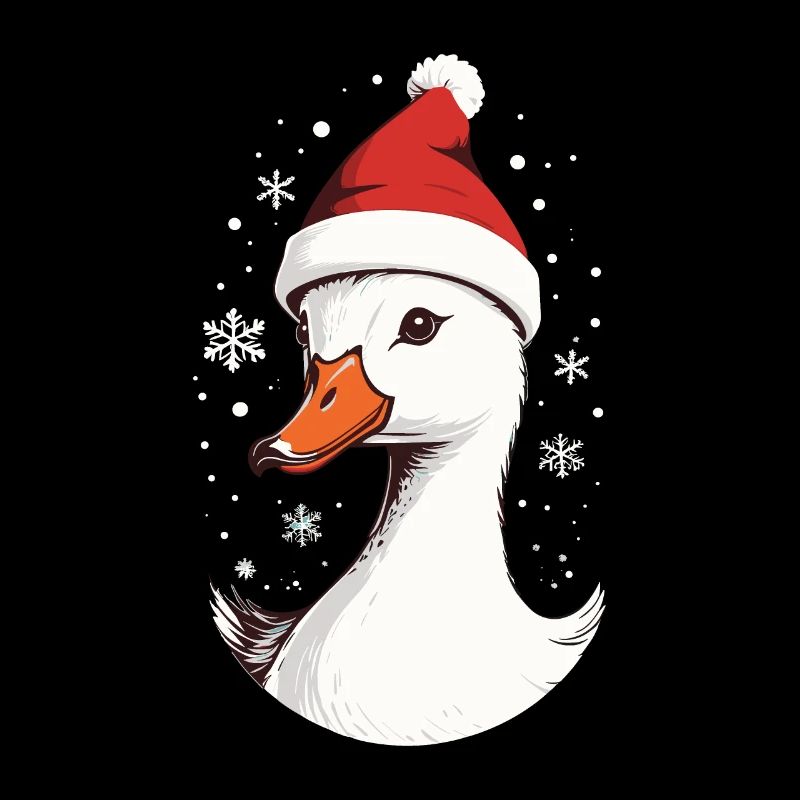 Canard de Noël avec chapeau de Noël