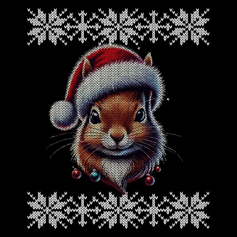 Weihnachtliches Eichhörnchen Mit Weihnachtsmütze
