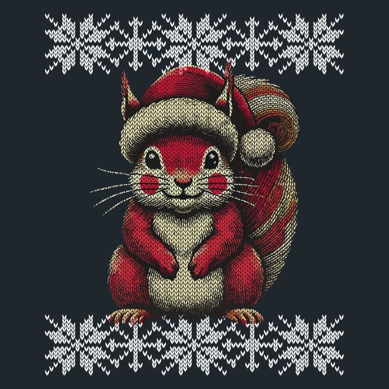 Christmas squirrel with cap