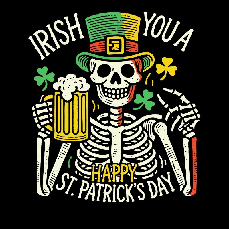 Merry St. Patrick's Day Skeleton Party
