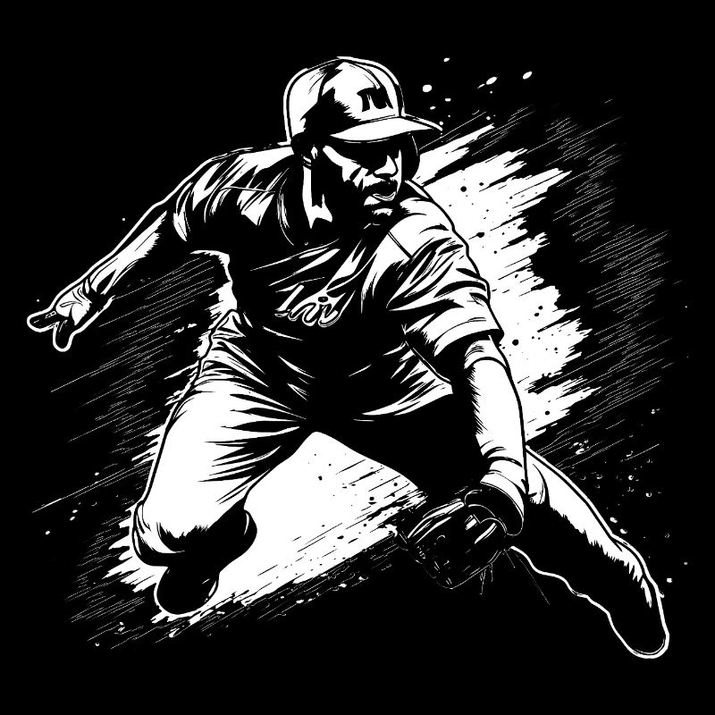 Dessin des joueurs de baseball