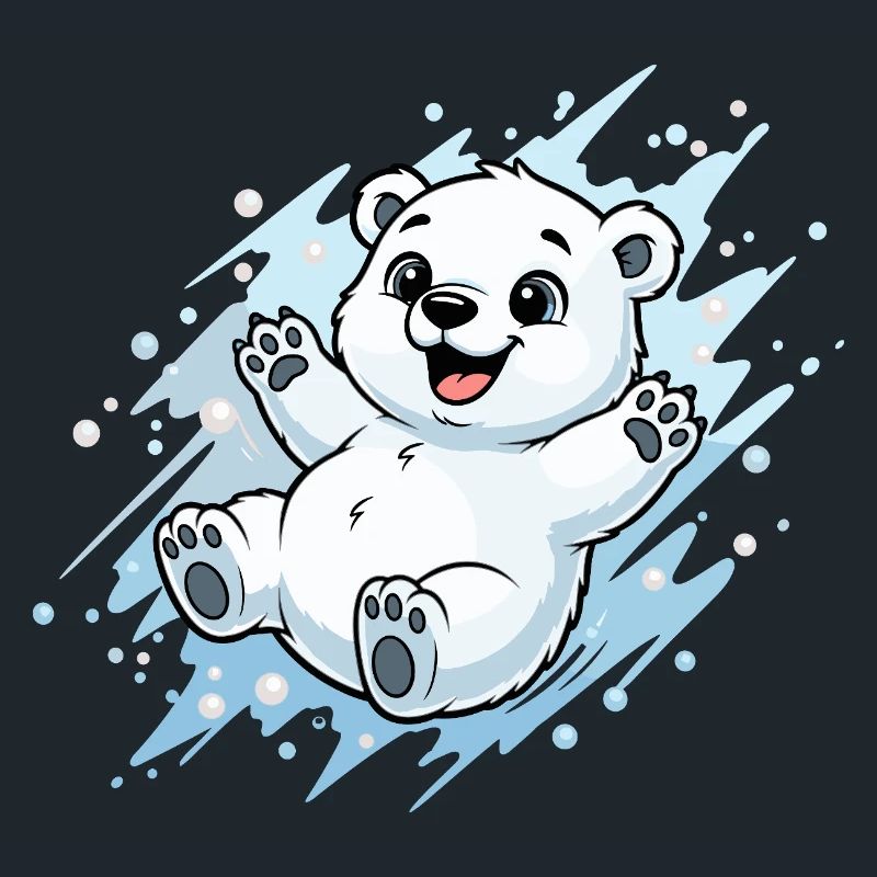 Joyeuse éclaboussure d’ours polaire