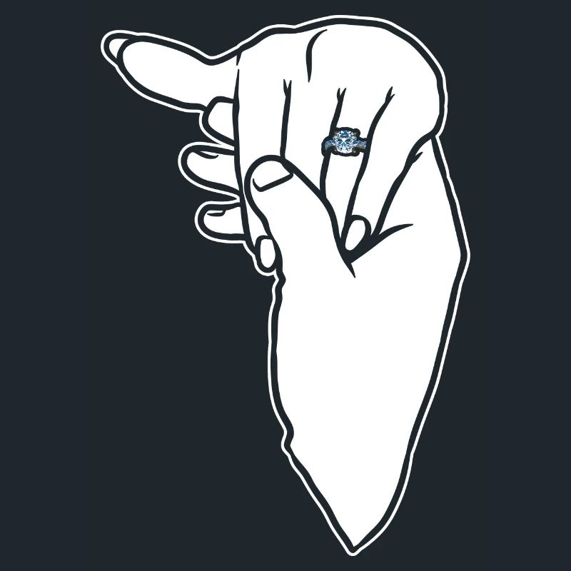 Verlobungs-Ehering-Hand