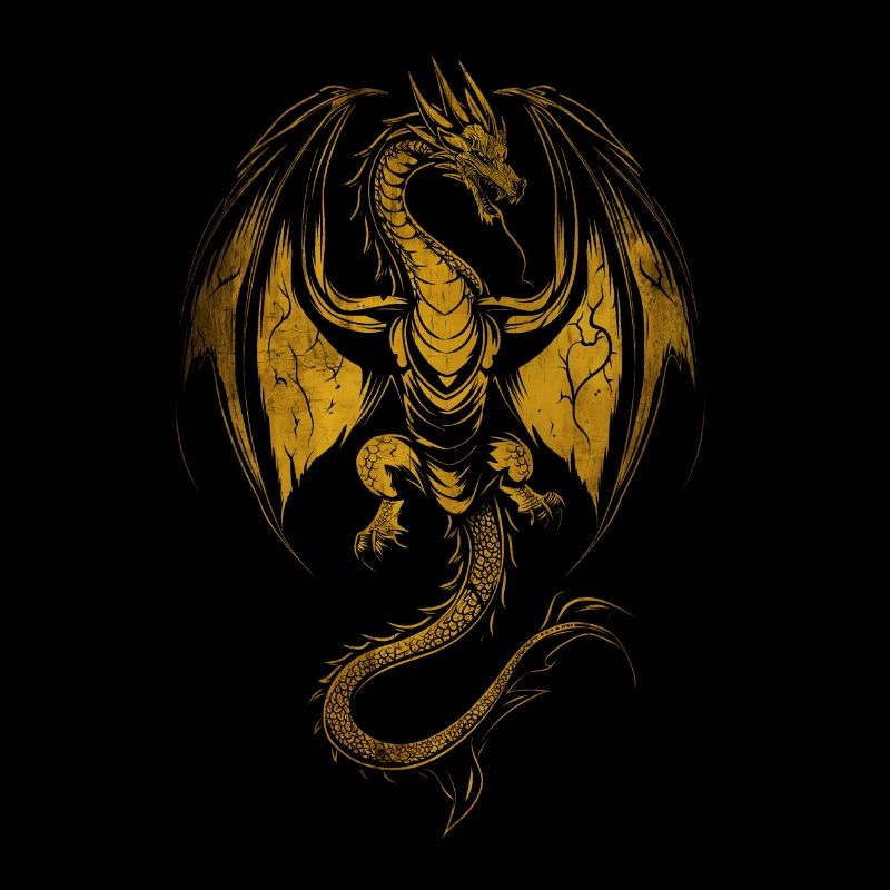 Goldener Drache zügellos