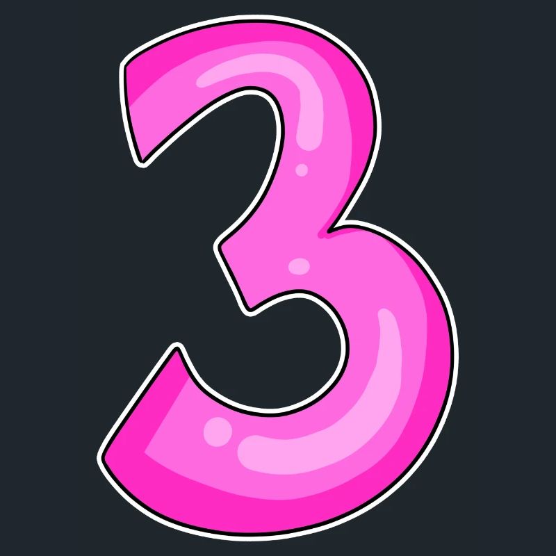 Drei - 3 - Nummer 3 - Zahl 3