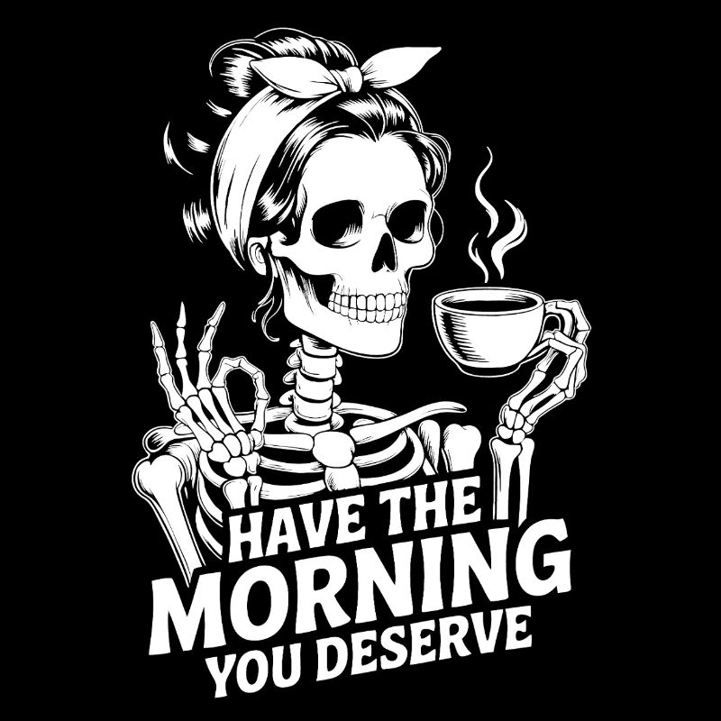 Coffee Kick Skeleton Morning Ritual