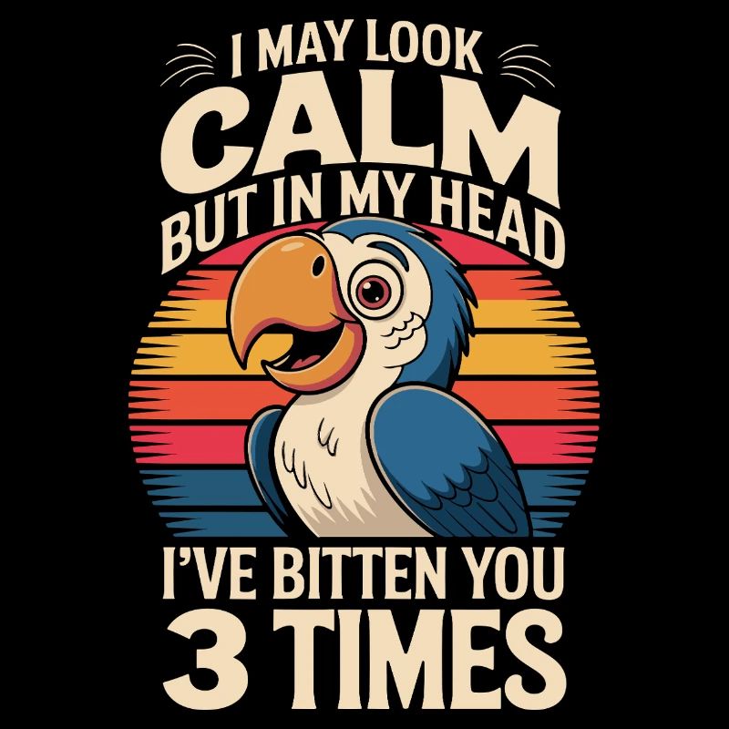  Papagei Spruch I May Look Calm But In My Head Ive