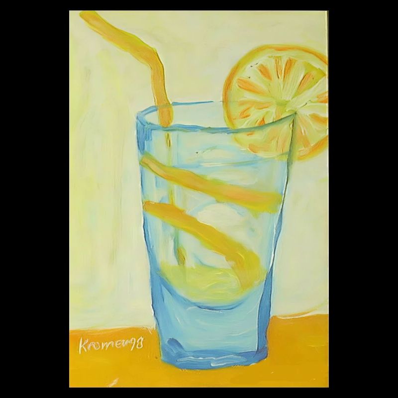Zitronen Glas Cocktail