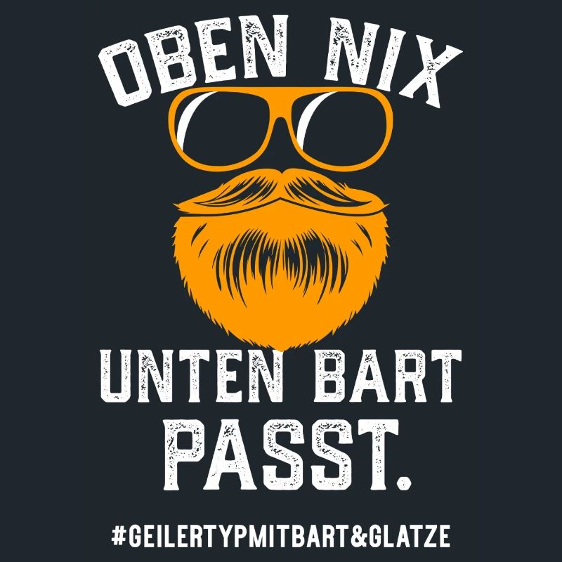 Geiler Typ Mit Bart Und Glatze Bartträger Vollbart