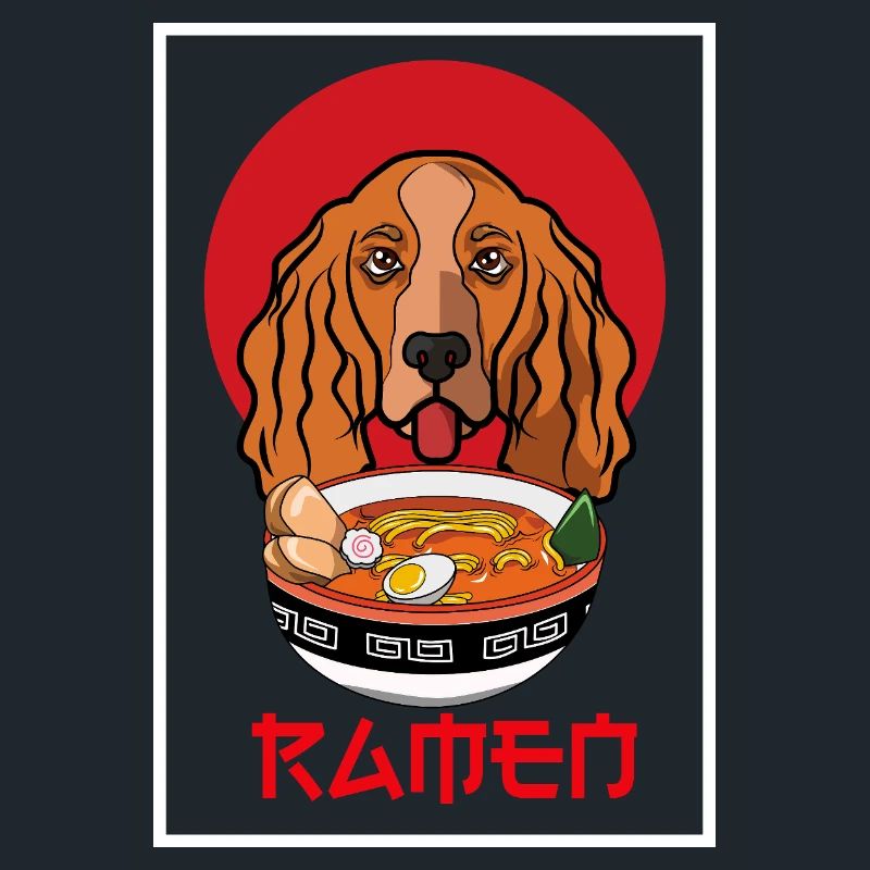 Illustration de visage de chien cocker spaniel mignon