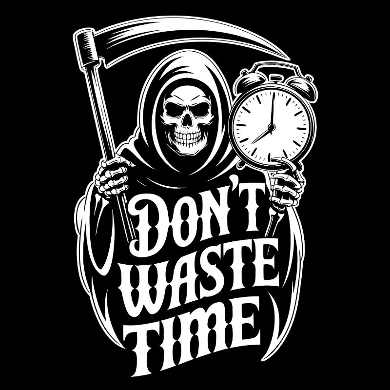 Sensenmann Uhr – Don't Waste Time Motiv