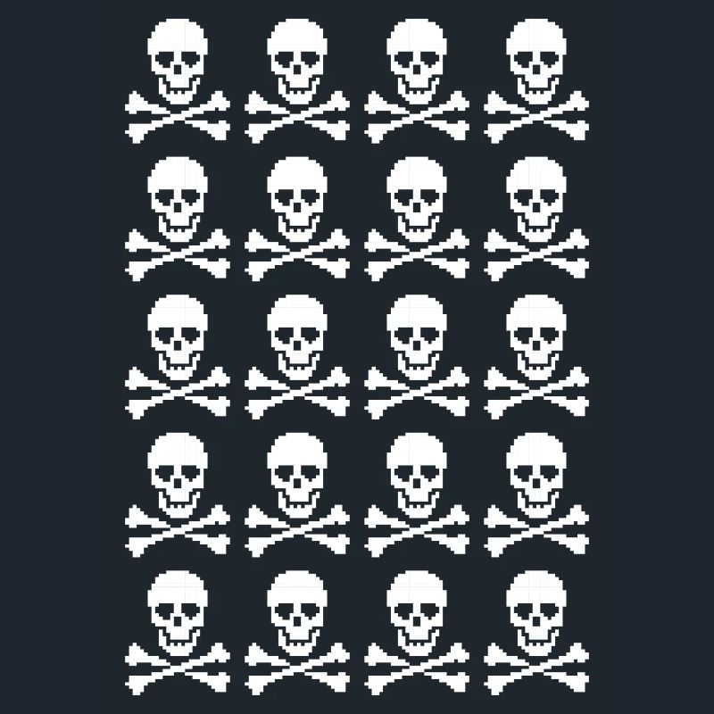 Skull & Crossbones Repeating Pattern