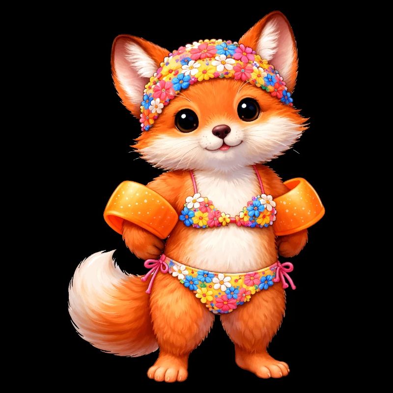 Süßer Fuchs im Sommeroutfit 