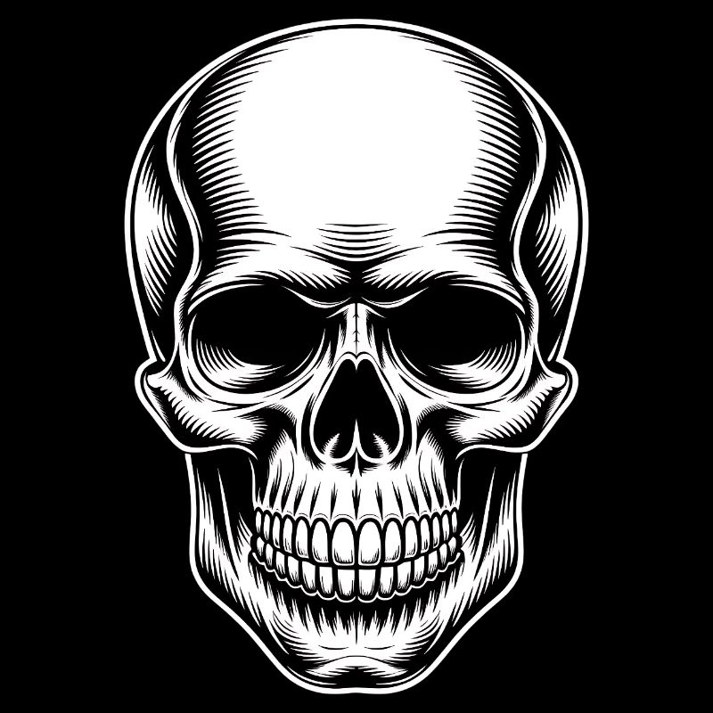 Conception de crâne pour fans de rock et de metal