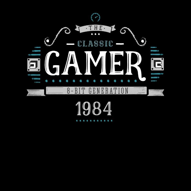 8bit rétro gamer classique génération 1984 Anniversaire