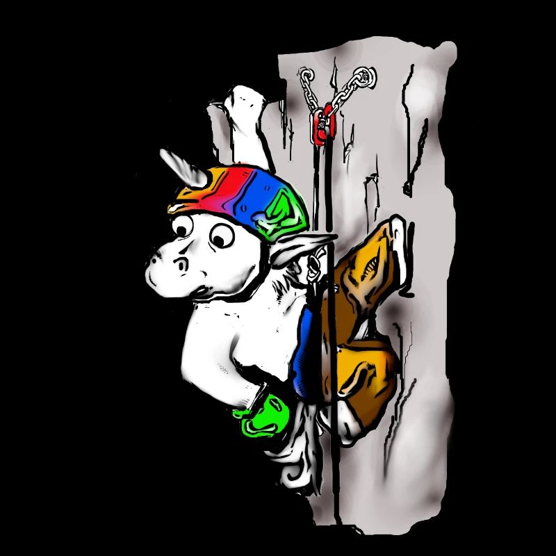 kletterndes Einhorn