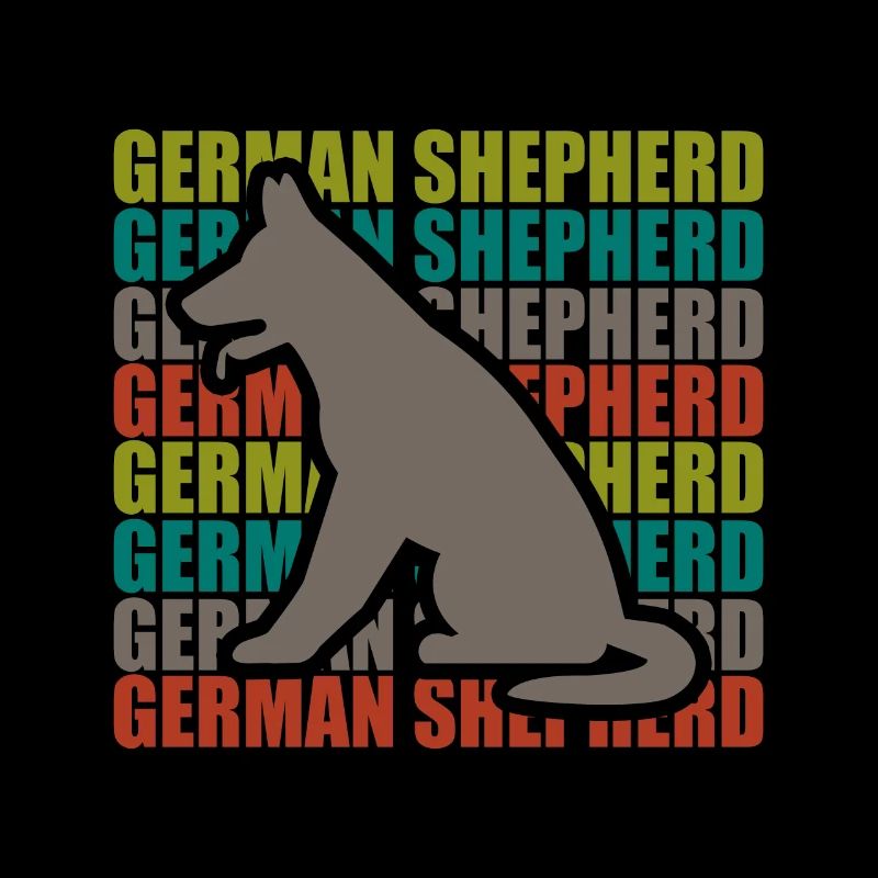 Schäferhund German Shepherd Hund Geschenk Retro