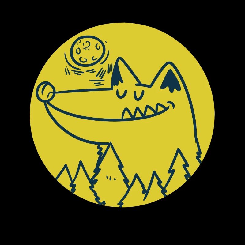 Wolf Cartoon Comic Rudel Beute Geschenk Idee Wild